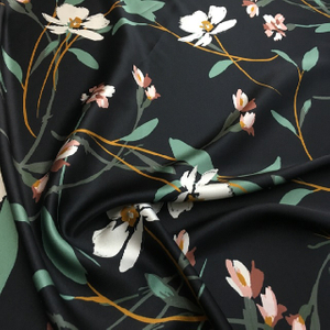 High Quality Digital Print 100 Percent Silk Stretch Satin Fabric for Sale