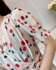 Mulberry Short Sleeve Designer V Neck Silk Blouses for Girls