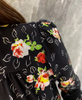Digital Flower Print Silk Wrap Maxi Dress with Split for girls