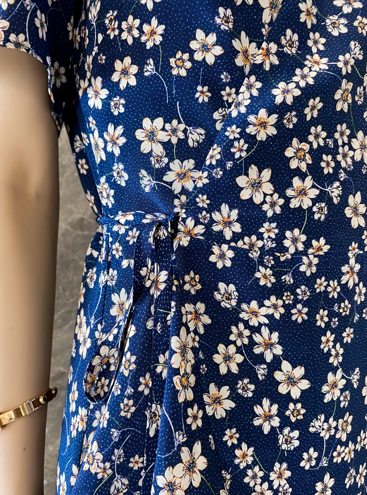 Elegant Silk Wrap around Dress for Girls