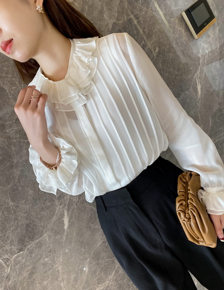 Designer Silk GGT Long Sleeve Shirt /Silk blouse