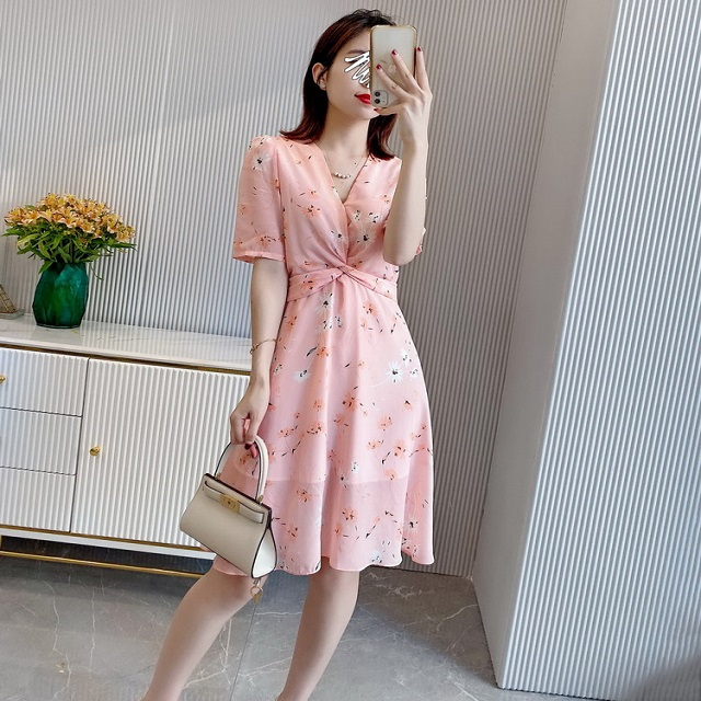 Amazon Pink Silk Wrap Summer Dress for Girls