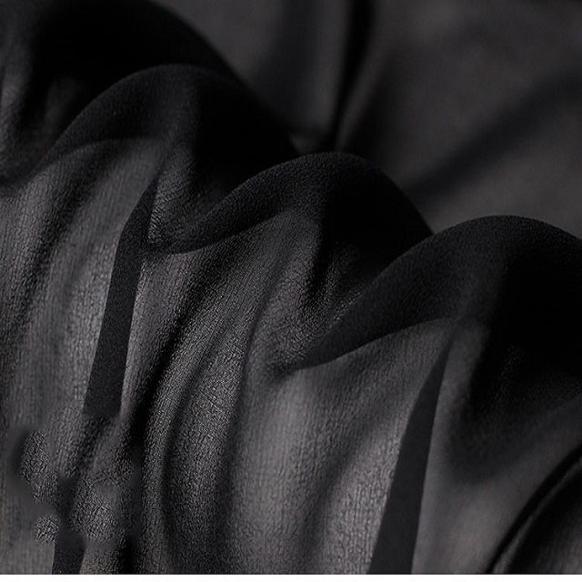 Black Silk Fabric by The Yard for Sale