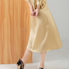 Long Womens Silk Satin Skirt Outfits