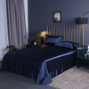 Best Organic Navy Blue Pure Silk Bed Sheets King Sale