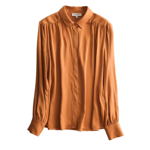 Liberty Silk Shirt Styles in Orange 