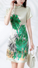 Chinese Traditional Dress with Silk Charmeuse Fabric in Digital Print for Ladies