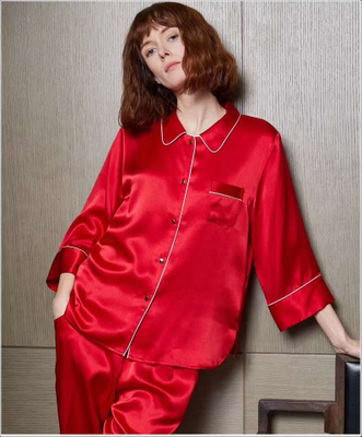 Womens Long Silk Nightgowns in Red